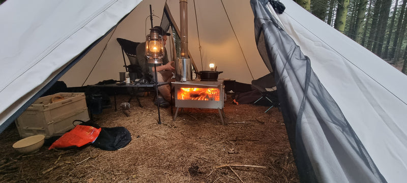 Last inn bildet i gallerivisningen, NORTENT teltovn i rustfri stål
